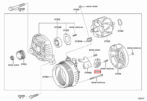 Genuine Camry ACV51 ACV41 ACV40 2.4 Petrol 2.0 Petrol Alternator Brush Holder - Picture 8 of 20