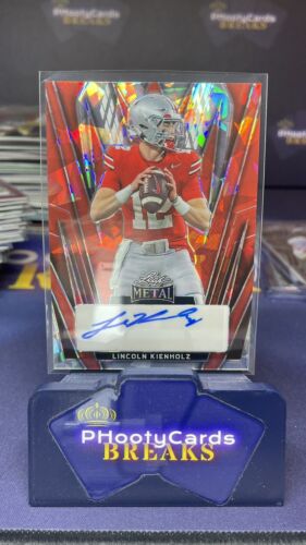 2024 Leaf Metal Lincoln Kienholz Rookie Auto 1/1 Red Cracked Ice - Picture 1 of 2