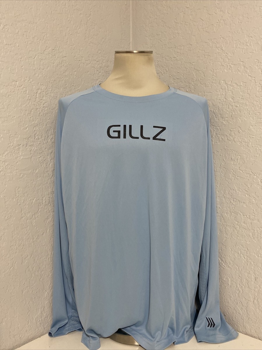 Men’s GILLZ LONG Sleeve Fishing Shirt SZ 2XL Light Blue