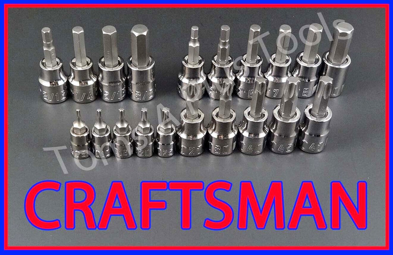 CRAFTSMAN TOOLS 20pc SAE METRIC MM Hex Allen Torx key ratchet wrench socket set