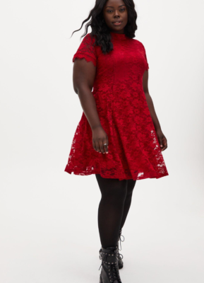 Torrid ~ Mini Lace High Neck Skater Dress ~ Size 2 ~ NWT | eBay