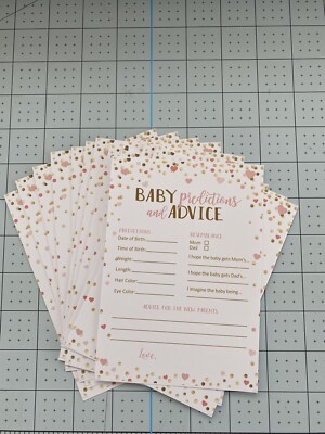 10 Stück Baby Prognosen Babyparty Spielkarten - 3 für 2 auf alle Spiele