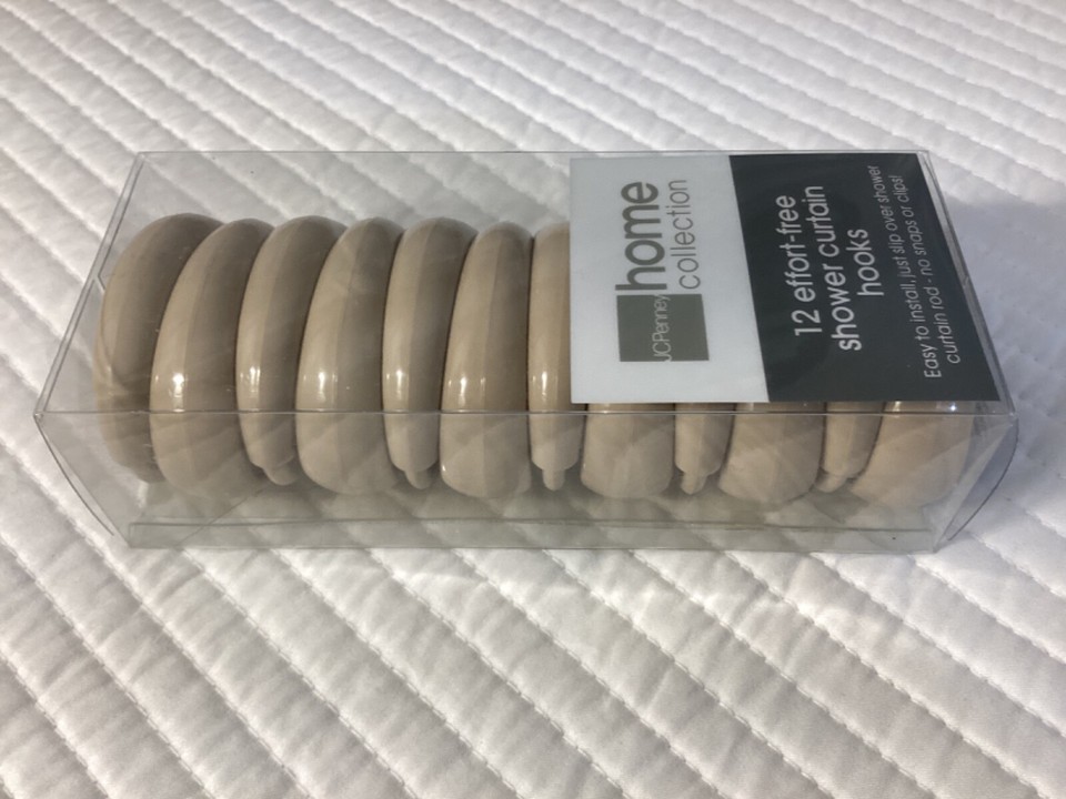 JC Penney Home Collection Shower Curtain Hooks SET/12 in Package Made in the USA eBay
