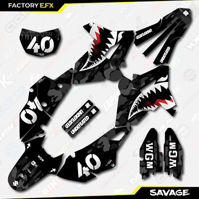 Black Savage Racing Polisport Restyle Graphics Kit fits Suzuki Drz400 Drz400sm
