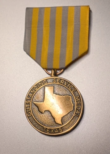 Texas Outstanding Service Medal - Classic or New Millenium - Moiré Drape