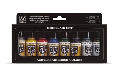 Metallic Colors Model Air Paint 8 Bottles X 17ml