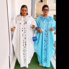 African Women Dashiki Plus Size Maxi Dress Abaya Kaftan Dubai Evening Gown Party