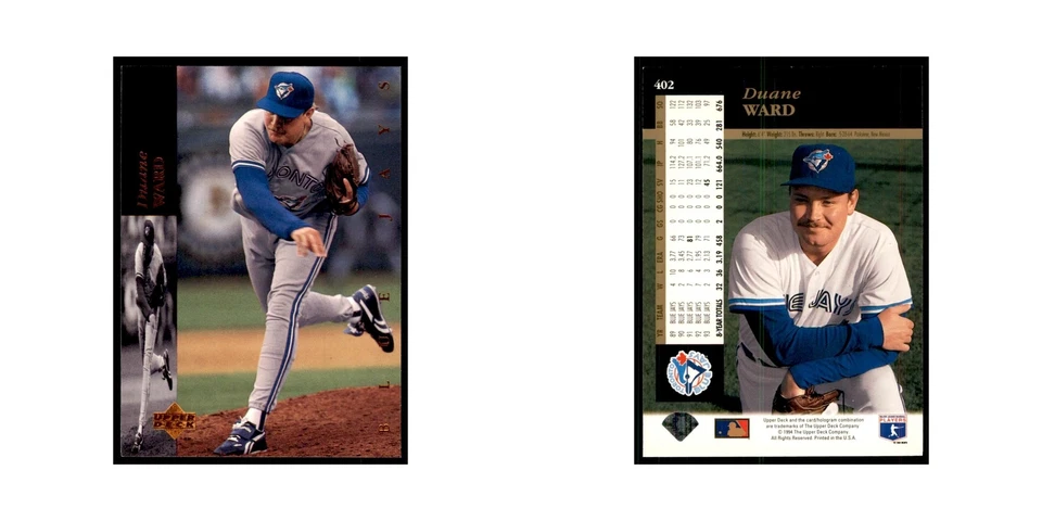 1994 Upper Deck Duane Ward Blue Jays #402 - Image 3 of 3