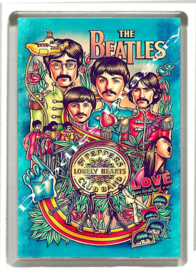 THE BEATLES - Aimant De Réfrigérateur SGT PEPPER (RO11945) EUR 15,01