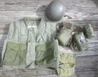Vietnam War Usmc Grouping M1955 Flak Jacket - Helmet - Etc. Estate Find