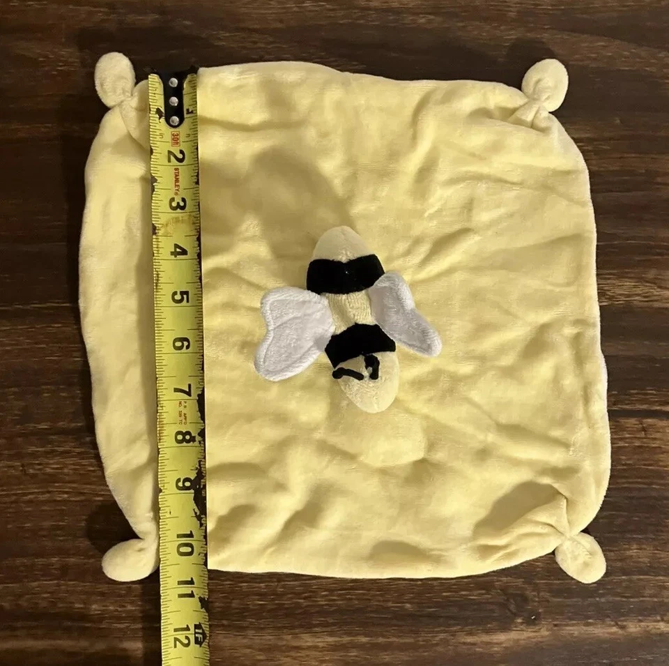 BURTS BEES Acurrucada Abejorro Bebé Lovey Manta de Seguridad Amarilla Orgánica 10.5” Foto 4 de 4