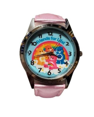Care Bears Friends For Life Pink Leather Band Wrist Watch