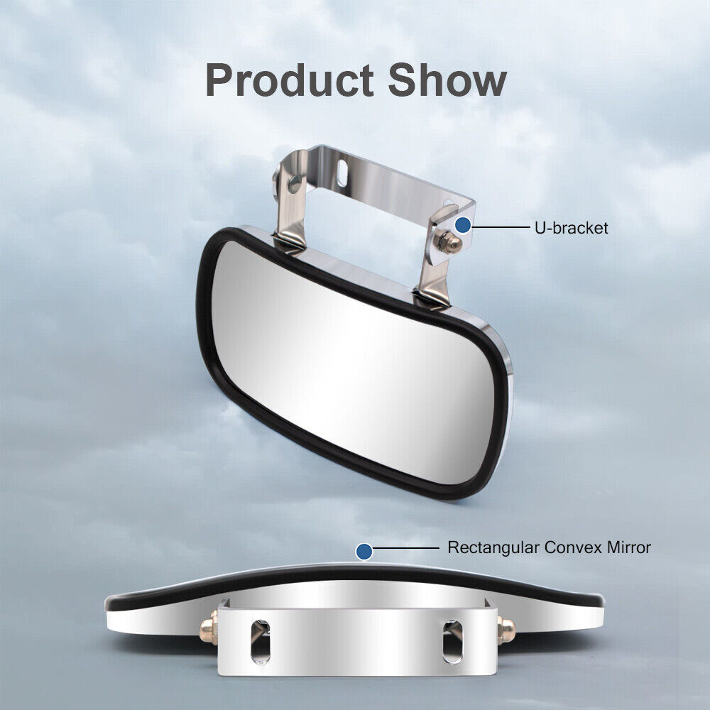 Convex Mirror Stainless Steel Fits Truck Side View Manual Over