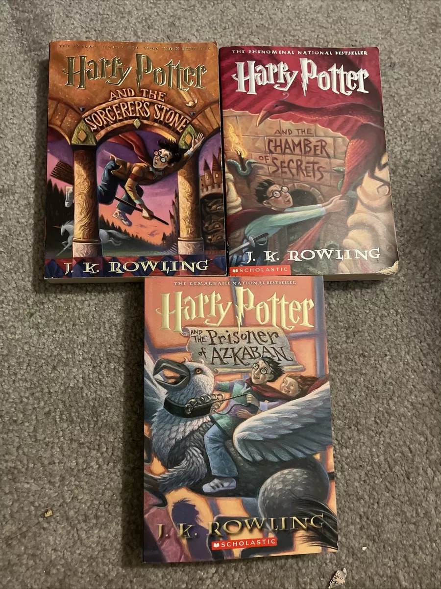 SCHOLASTIC HARRY POTTER BOOKS 1, 2, &3