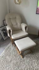 Kub - Haywood Reclining Glider Nursing Chair and Footstool, Beige