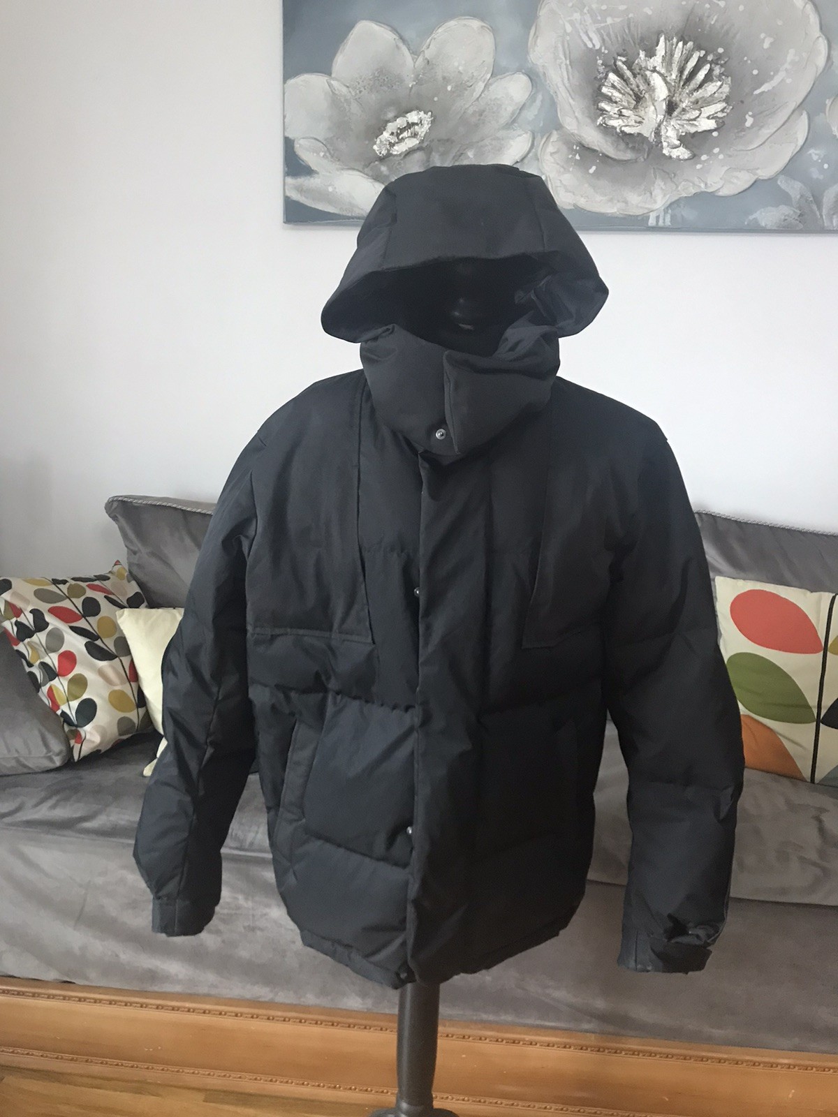 UNIQLO +J Down Oversized Parka Puffer Jacket in Black Size Medium RRP £300 image 4
