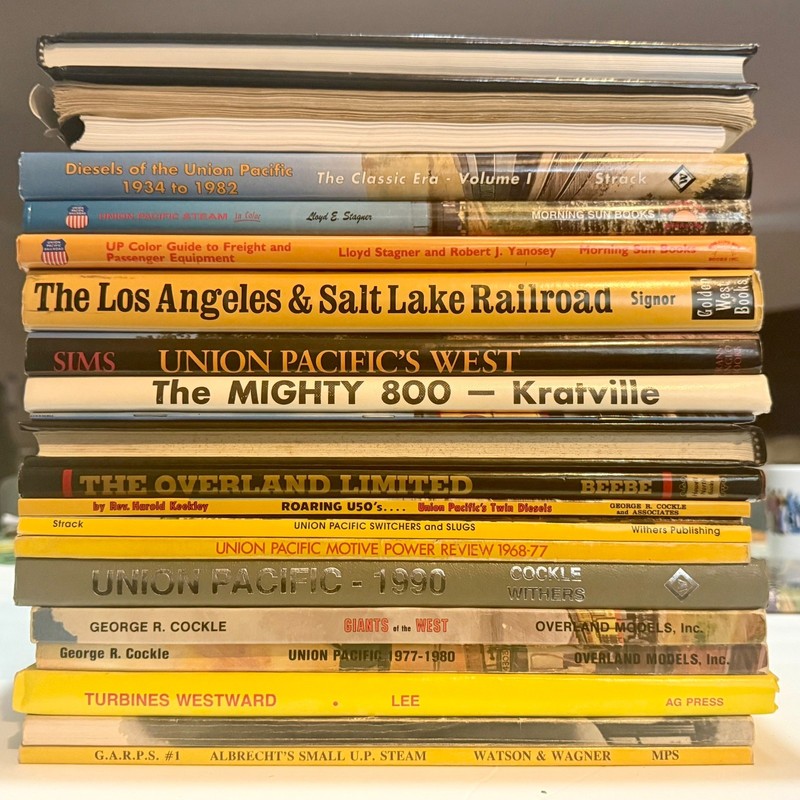 Large Union Pacific Hard Book Collection - 22 books mostly new