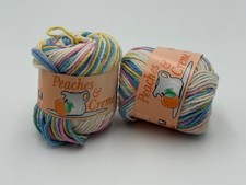 Vintage Peaches  Cr me 100 Softest Cotton Yarn 2 2oz.Balls Lot PotpourriOmbr 