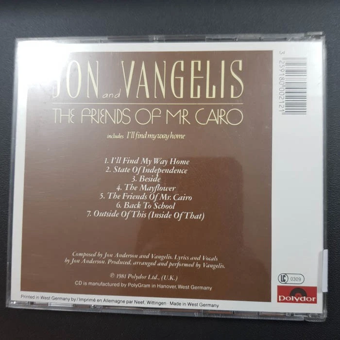 JON AND VANGELIS The Friends Of Mr. Cairo WGER POLY EX/EX(CD) - Bild 4 von 4
