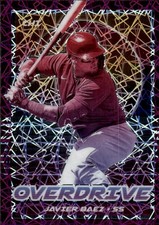 2021 Panini Chronicles Javier Baez #1 Overdrive Purple Velocity Chicago Cubs 4K