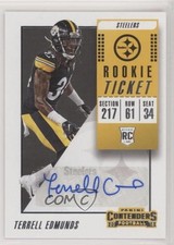 2018 Panini Contenders Rookie Ticket Auto Terrell Edmunds #156 Auto 9r9