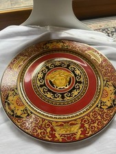 Platzteller  Medusa Rosenthal Versace Ikarus Medusa Gold Rot 31 cm RARIT&Auml;T