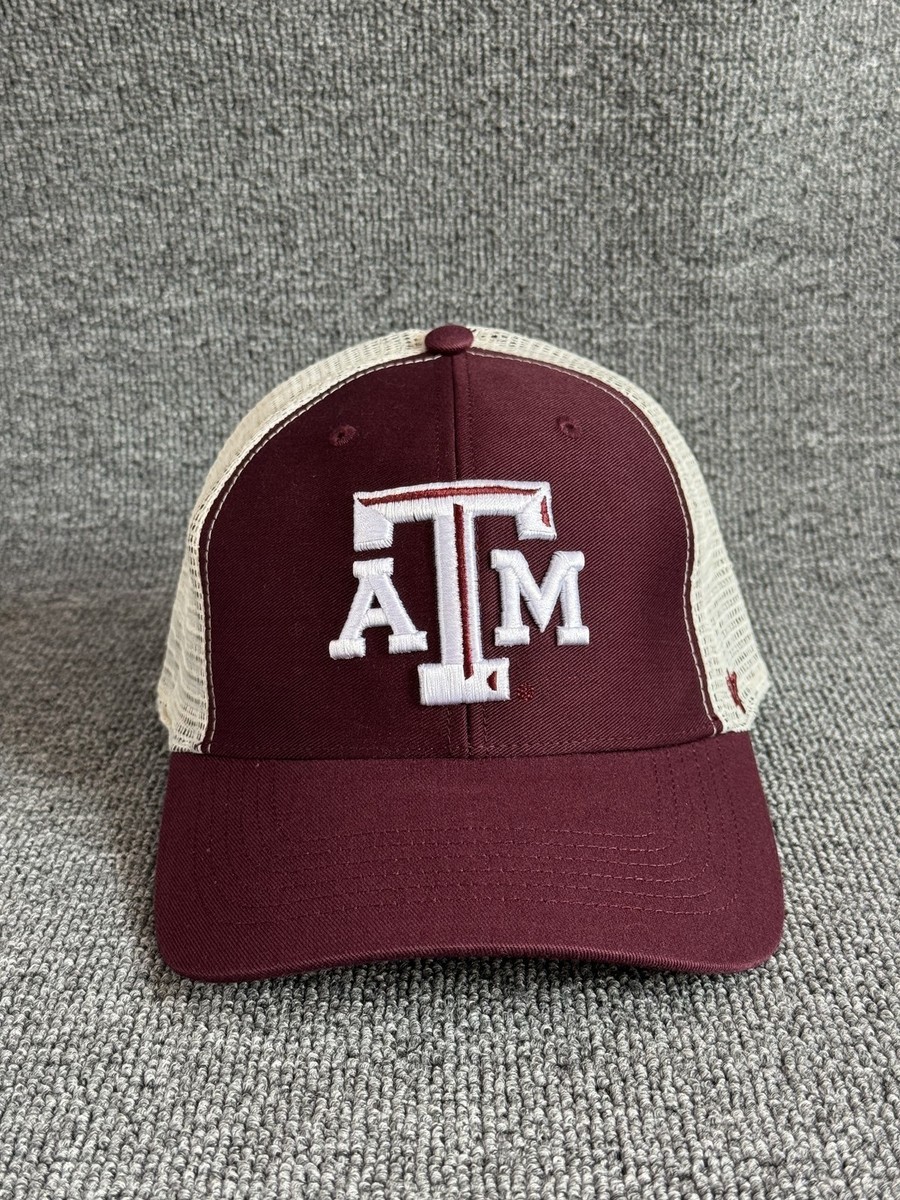 '47 Brand Texas A&M Aggies Trucker Snapback Maroon Cream White NCAA OSFA Mesh