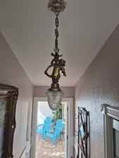 Antique French Rococo Style Gilt Bronze 8-Light Putto Chandelier — listing 2