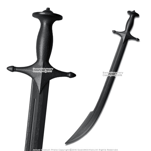 33” Persian Shamshir Scimitar Sword Polypropylene Black LARP Cosplay - Picture 1 of 4