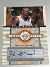 Josh Howard RC Auto 2003-04 UD Top Prospects Signs of Success #JH Wake Forest