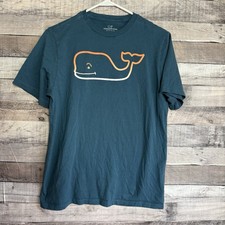 Vineyard Vines Boys 100 Cotton T Shirt Size XL 18 Blue Short Sleeve Logo