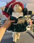 Cabbage Patch Soft sculpture 1991 toddler Girl Onyx Edition 16 Inch READ 💚