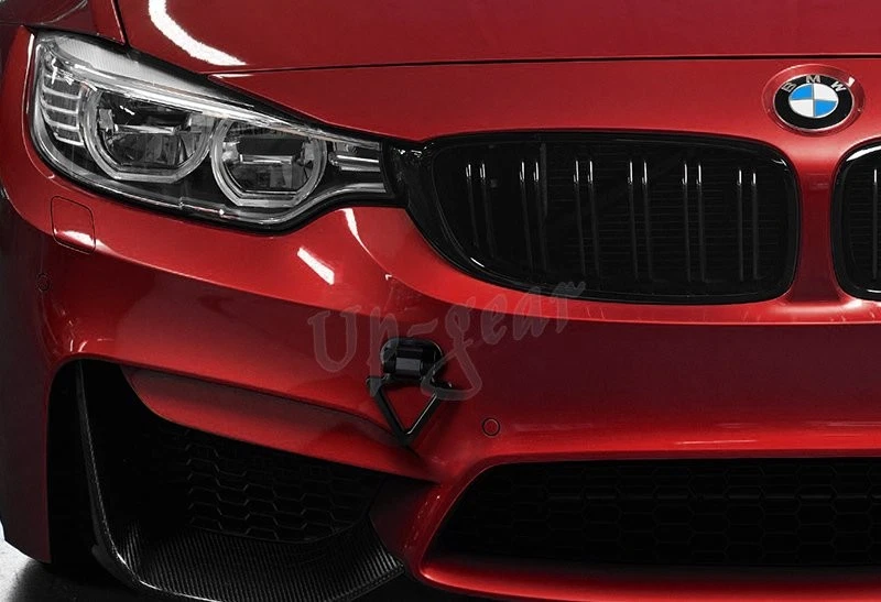 JDM Universal Car SUV Triangle Track Racing Style Tow Hook Look Decoration BLACK - Image 4 of 4