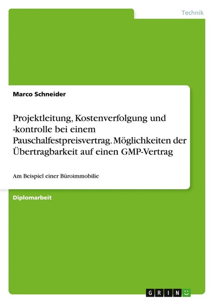 Projektleitung, Kostenverfolgung Und -Kontrolle Bei Einem...-image
