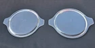 Lot Of 2 Vintage Pyrex Glass Clear 474-C-3 Round Casserole Replacement Lids Only