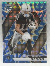 Panini Mosaic 2025 Tre Tucker #218 Mosaic Prizm Las Vegas Raiders Football Card