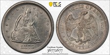 1875-S Twenty Cent Piece 20C PCGS AU53
