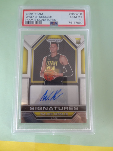 Walker Kessler 2022 Panini Prizm Rookie Signatures PSA 10 Gem Mnt