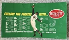 Vtg 1960's PITTSBURGH PIRATES Baseball IRON CITY BEER Cardboard SIGN Rare