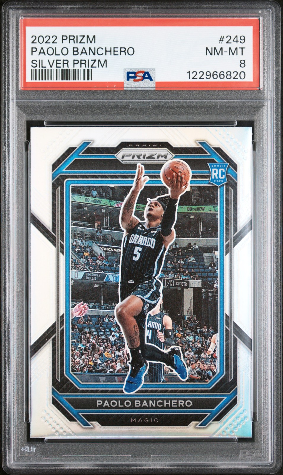 2022 Panini Prizm Paolo Banchero #249 Silver Prizm PSA 8 Orlando Magic