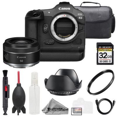 Canon EOS R3 + RF 50mm f/1.8 STM Lens +32GB+ UV Filter- Basic Kit