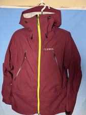 Planks Yeti Series 20K Waterproof Snowboard Ski Shell Jacket Burgundy – Size M