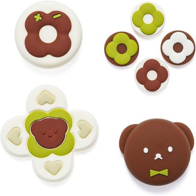 GeekShare D-Pad Button Caps & Joystick Caps for Nintendo Switch/OLED Kuma Donut