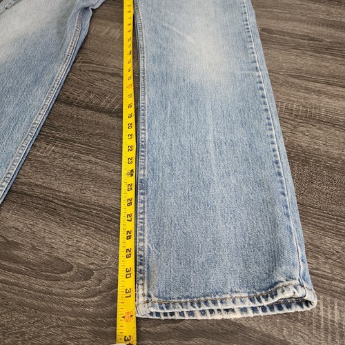 Vintage 80s Levis 505 Herren 38x32 Blue Fade Whisker Light Straight Made In Canada - Bild 9 von 10