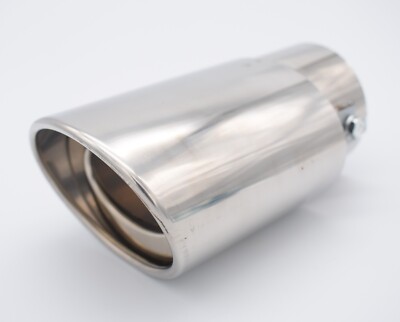 Universal Auto Endschalldämpfer Endrohr Ende Edelstahl Silber Oval Form