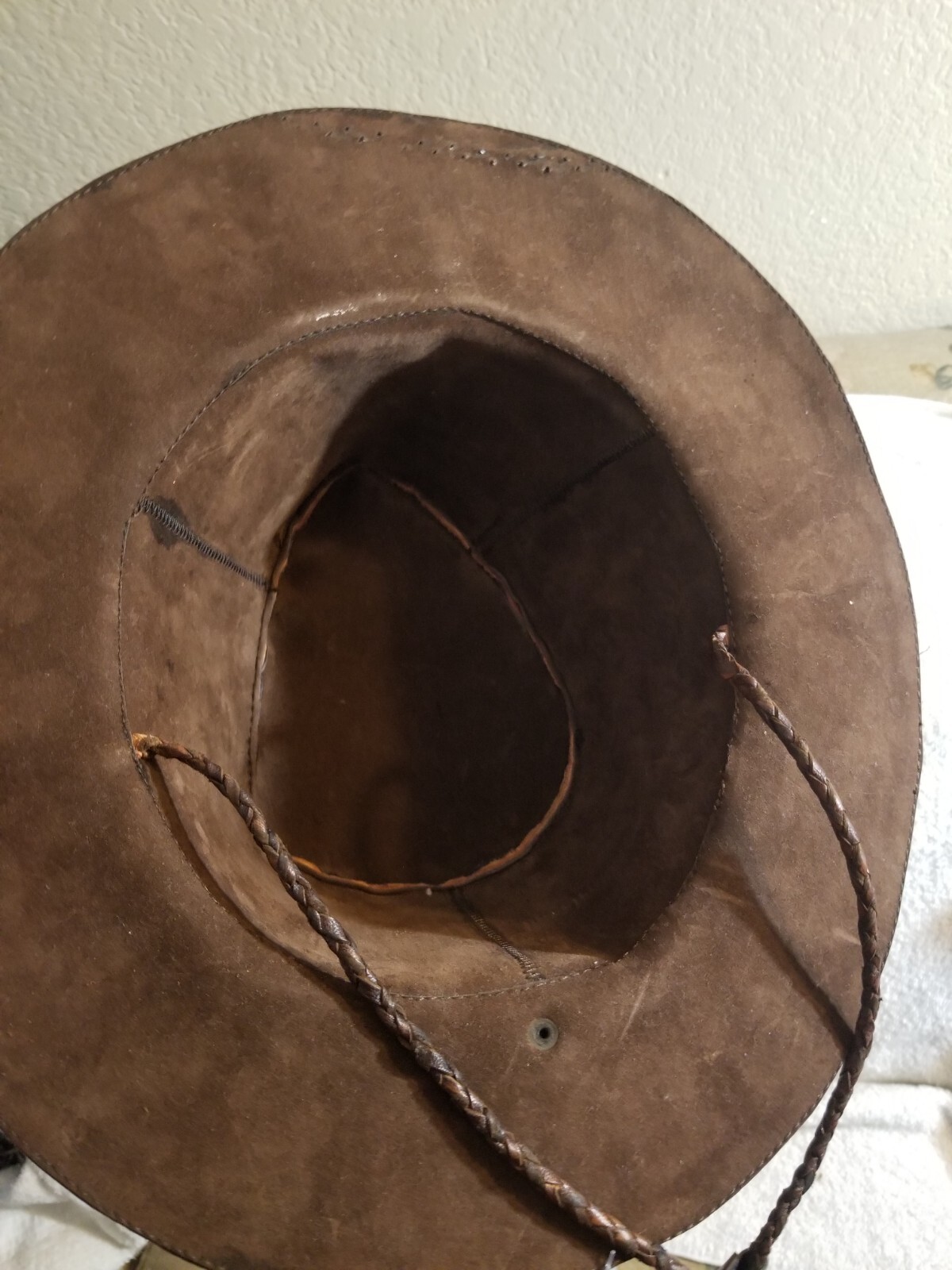 PERUVIAN LEATHER HAT - ONE SIZE - THROWBACK - TRA… - image 10
