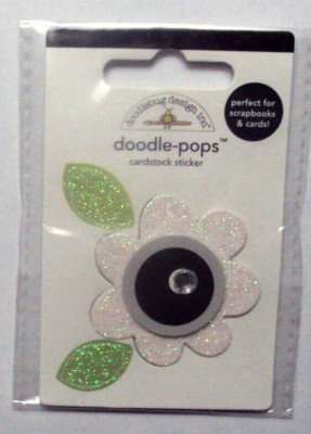Doodlebug Doodle-Pops Cardstock 3D Sticker - Lily,  NEW