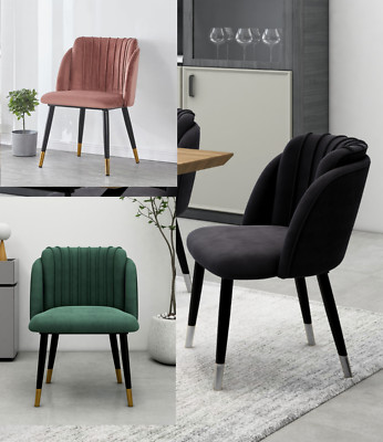 Milano Jakobsmuschel Zerdrückter Samt Sessel Sofa Sitz Ess Küche Akzent Stühle