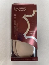 TACCO Orthotic Leather Insoles Arch Supports Shoe Inserts 3/4 Length W 5/6 #776