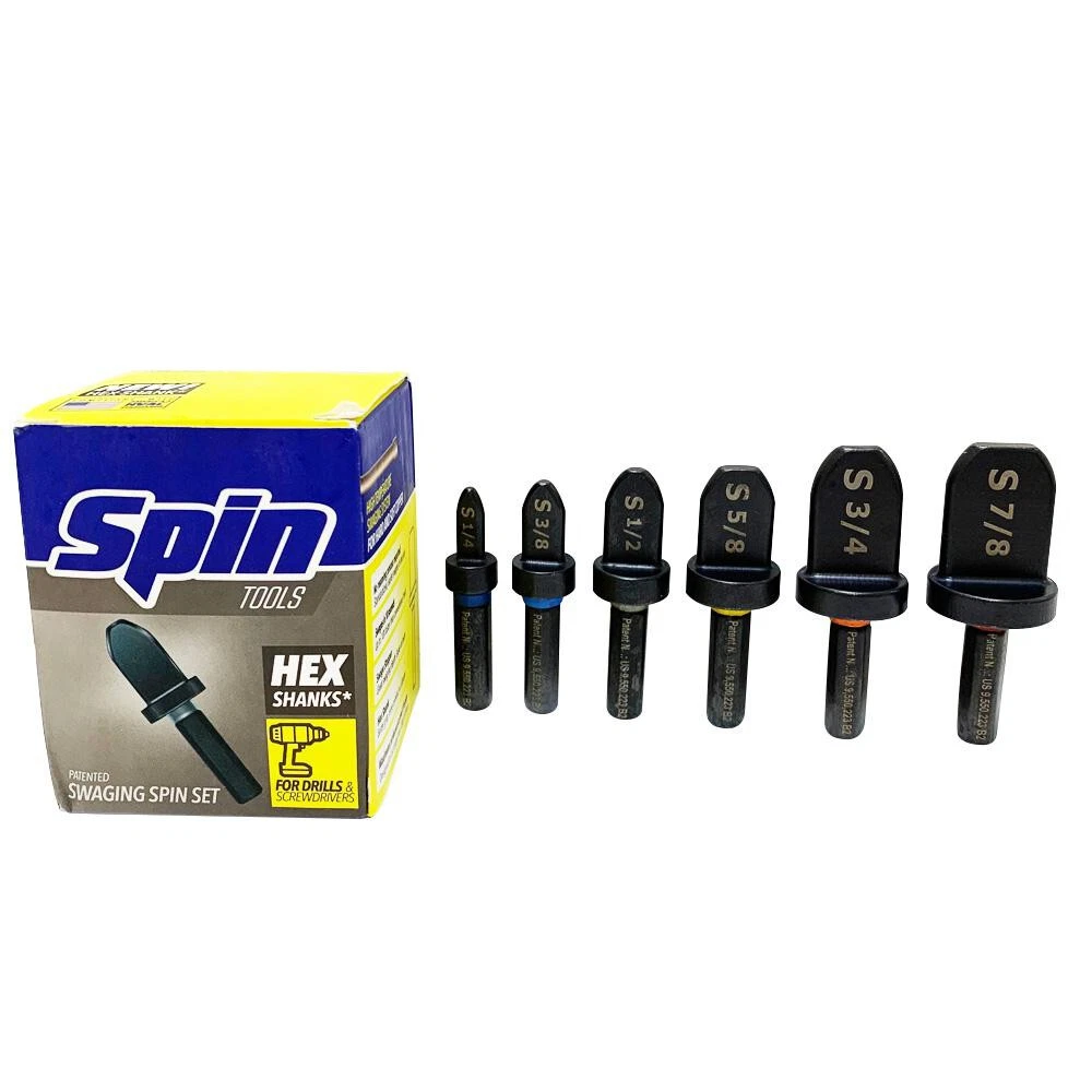 Swaging outlet spin set